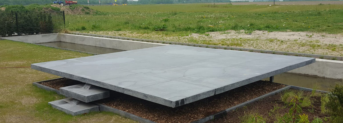 unieke zwevende betonvloer terras buiten - AV betonvloeren